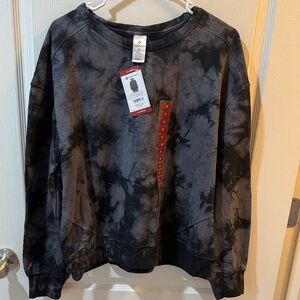 Women’s Black Tie-Dye Crewneck Sweatshirt